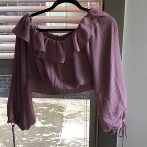 Tularosa off the shoulder pink top